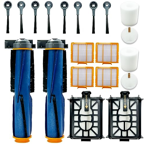 Pièces de rechange pour aspirateur Shark AI Ultra 2 en 1 RV2600WSEU / RV2500SEU, 2 brosses principales, 2 filtres de base, 2 filtres en mousse, 4 filtres HEPA, 8 brosses latérales