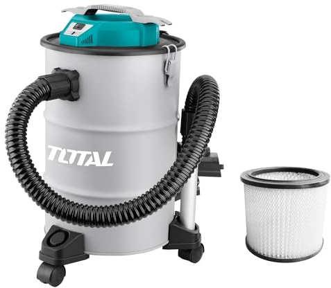 TOTAL - Aspirador de Ceniza, Con Ruedas, 20L de Capacidad , Potencia 1200W, - Modelo TAVC12201