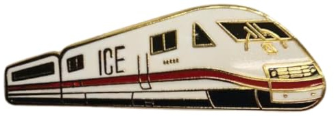 E-Triebwagen ICE, ice, gold, triebwagen, Pin, Anstecker, Anstecknadel, Lokomotive, Eisenbahn, Zug, Train, Railway, pin, pins, anstecker, anstecknadel, Lok, Bahn, emblem, emblem