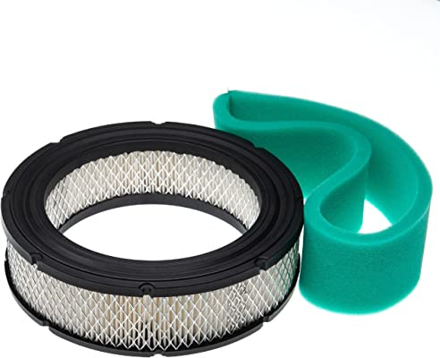 vhbw 1x filtro di carta, 1x filtro in spugna sostituisce Briggs & Stratton 806232, 692520, 692519, 652519 per trattore - set da 2 pezzi