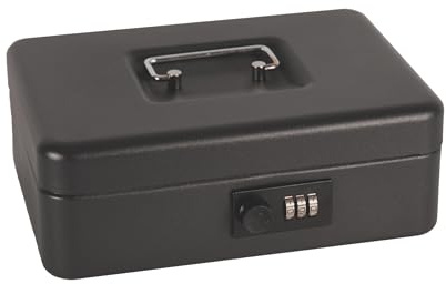 Cathedral Products 10 Inch Steel Cash Box with Combination Lock | Durable & Secure | Portable Design with Lift-Out Tray