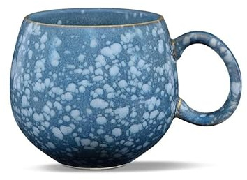 Teeladen Herzberg MAOCI - Jumbotasse/Jumbobecher - 0,5l - Porzellan - blau-gesprenkelt mit Farbverlauf