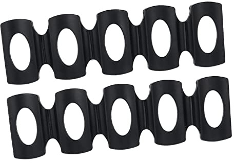 Amosfun 2pcs Silicone Can Mat and Beverage Bottle Holder Non-slip Black Refrigerator Storage Mats for Beer Cans and Bottles Kitchen Fridge Counter Use