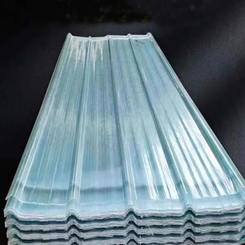 Fiberglas-Tageslichtplatten für Gewächshaus, Schuppen, Dachbahnen, transparente Dachbahnen, 1 mm, Wellpappe, mit einfachem Rollen und Schneiden, 20 Stück, 0,9 x 1,1 m