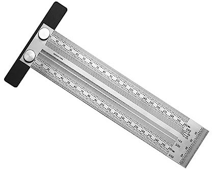jojofuny Lineal Für Holzbearbeitung Glasritzen Positionierung Messer Ruler Zimmerei Bearbeitung Metallholzbearbeitung