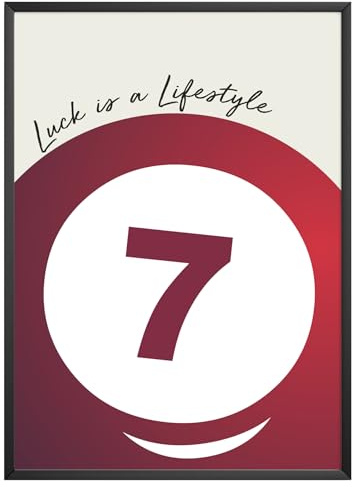 MJ-GRAPHICS® Poster Billard Kugel 8 Ball Club Kunstdruck Wohnzimmer Wandbild Retro Casino Kunst Design Bar Deko Vintage Style Skandinavisch Deko – A3 Ohne Rahmen