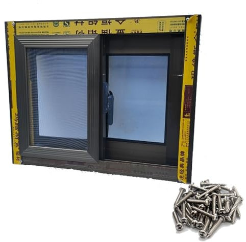 WLCGYD Fenster Window Kellerfenster Schiebefenster Schiebefenster Mit Oberlicht Für Schuppen, 30 40 50 60 70 80 90 100 cm Flügelfenster, Horizontale Ersatzfenster Für Den Haushalt(WxH 30x12'')