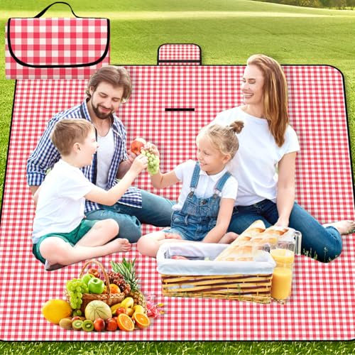 Axinyijia Coperta Pic Nic 200x200 cm, Telo Picnic Impermeabile, Coperta da Picnic con Maniglia, Tovaglia Pic Nic Blanket per Picnic Campeggio