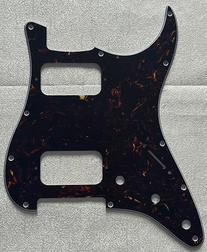 Plektrumschutz für Fender Double Fat HH Strat Humbucker Style Gitarre Schlagbrett Schlagplatte (4-lagige, braune Schildkröte)