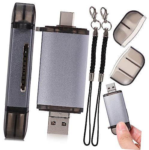 Operitacx 2piezas Lector De Tarjetas Portátil Lector De Tarjetas Multiusos Mini Suministros De Oficina Compatible Móviles Tablets