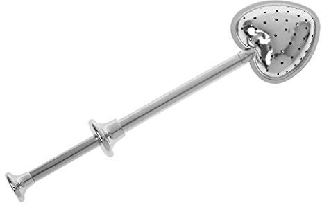 Heart Shape Stainless Steel Loose Leaf Tea Infuser Spoon Strainer Filter Herbal Heart Shaped Pillow Case