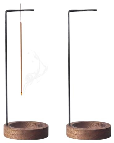 Incense Burner - Supporto per bastoncini di incenso, 2 pezzi, rotondo, per la meditazione, yoga, sala ricreativa, ufficio