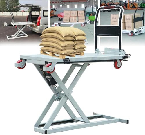 YXZQLOZ Elevatore Elettrico a Forbice con Carrello elevatore Idraulico con Alta capacità per Uso Industriale e di Magazzino