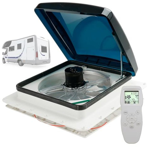 ZEEKYFOR Ventilatore da Tetto per Camper da 12 V, Reversibile a 10 velocità, con Telecomando, Dimensioni di Apertura: 36 x 36 cm, 40 x 40 cm, per Bagno/Soggiorno/Cucina/Camera da Letto,36x36cm