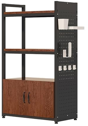 XIGOUZIQU Sideboard Küche, Buffetschrank,Küchenvitrine,Möbel Industrial Style,Aufbewahrungsschrank,Pantry Cabinet,Kaffeebar Schrank,Mikrowellenschrank(B,60cm (23.62in))