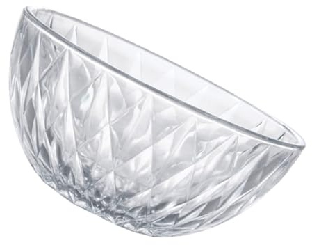 Warmhm Bol à Fruits Verre Cristal Motif Diamant Transparent Saladier Décoratif Multi-usage pour Maison et Restaurant