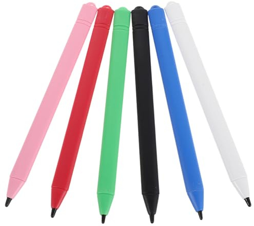 FIXOSHEE 6pcs Handwriting Tablet Pen Lcd Writing Board Stylus for Boys and Girls Doodle Pad Compatible Coloring Pad Art Drawing Tool