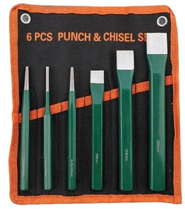 Set di grani | Utensili manuali in metallo inossidabile – 6 pezzi Punti di centraggio conici – per metallo calcestruzzo pietra lavorazione sculture mobili