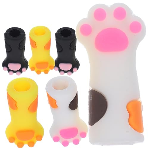 COOPHYA 6 Pinzas para Cutículas Funda de Silicona Multicolor, Cubiertas Protectoras Flexibles para Tijeras de Cutículas, Kit para Manicura y Cuidado de Uñas Color Color Aleatorio