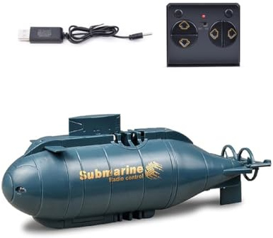 MECHIX 6CH Mini RC Nuklear U-Boot, Fernbedienung Simulation U-Boot Modell, Wasserdichtes Elektrisches Tauchboot mit USB Wiederaufladbar für Jungen Wasserspiel (Blau)