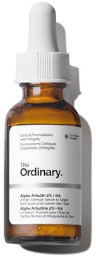 The Ordinary Alpha Arbutin 2% + HA, Siero Alfa-Arbutina e Acido Ialuronico, Illumina la pelle e riduce le macchie della pelle, 30ml