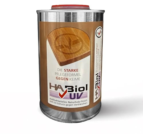 Holzöl Holzpflegeöl HABiol UV 500ml Dose Küchenarbeitsplattenöl Möbelöl Gartenmöbelöl Terrassenöl Arbeitsplattenöl für Innen & Außen
