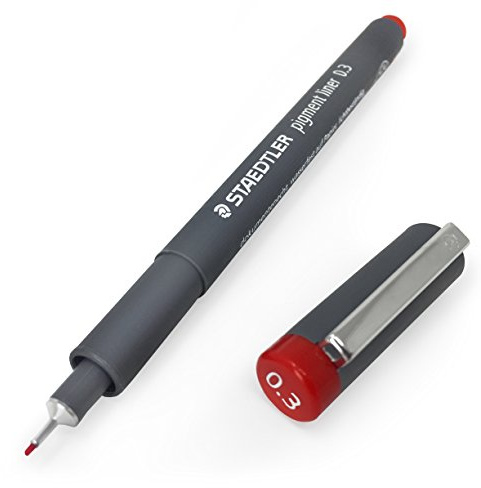 Staedtler Pigment Liner 308, Fineliner - 0,3 mm – einzeln – rot
