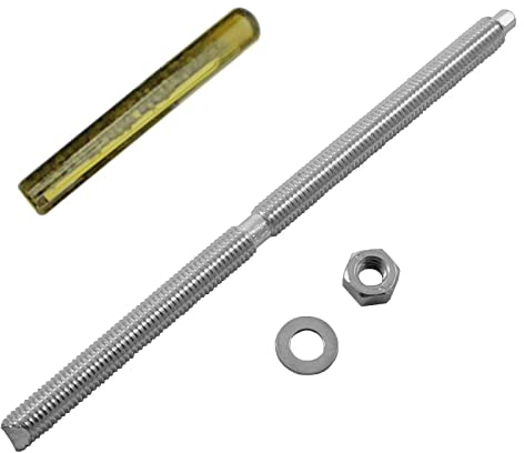 Lumonic Ankerstange + Verbundankerpatrone M10 x 190 Edelstahl A4 I Zur Verwendung als Keilanker, Metalldübel, Bolzenanker, Blitzdübel I Für verschiedene Arten Durchsteckmontagen
