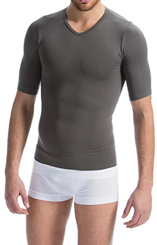 FarmaCell Man 419H (Grigio, XXL) Maglia T-Shirt Mezza Manica Uomo Modellante Contenitiva con Filato Heat Termico e Protettivo