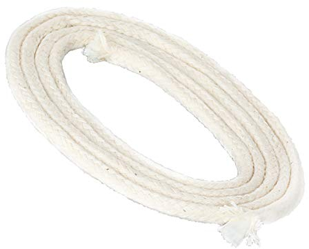 NKlaus 5 Meter Docht mit Glasfaser rund Ø 6mm für Spirituslampe Öllampe für gereinigtes Lampenöl Paraffinöl Dauerdocht Gartenfackel Petroleumlampe 1259