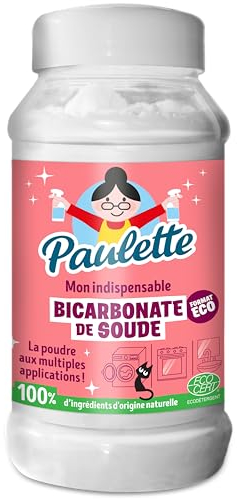 Paulette - Bicarbonate de Soude - Nettoie en Douceur, Ravive les Couleurs, Neutralise les Mauvaises Odeurs - Authentique et Naturel, Ecocert - 950gr