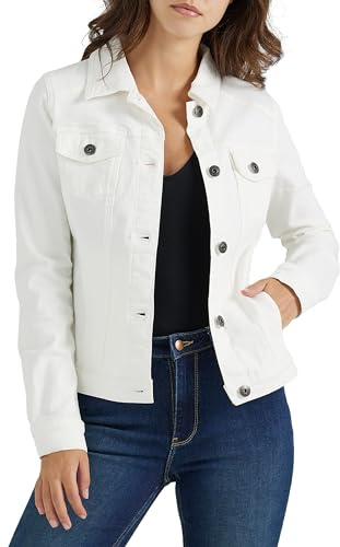 Wrangler Authentics Women's Stretch Denim Jacket, Off-White, Medium