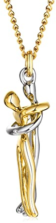 FLHEART Câlin Tendre Collier de la Saint-Valentin | Collier câlin en couple Pour lui Elle Pour Noël Nouvel An Saint-Valentin Collier câlin de couple Pour femme Homme Ami Petite amie, Collier ras du