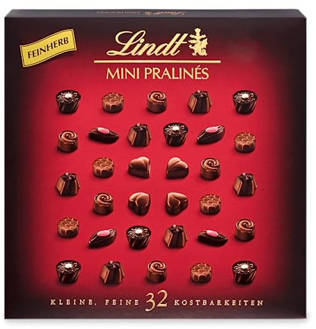 Lindt Feinherbe Mini Pralinés Noirs | 163 g | Dunkle Schokolade | 32 Pralinen | Kleines Schokoladengeschenk oder Pralinengeschenk