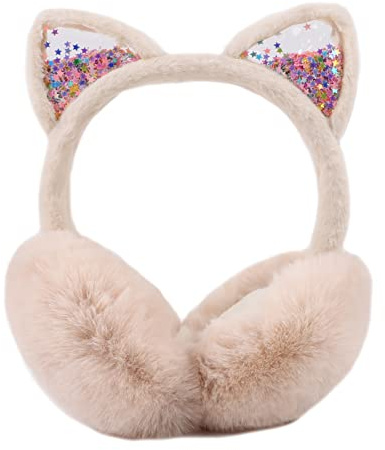 PESAAT Fluffy Ear Muff for Women Plush Winter Girls Boys Ear Warmer