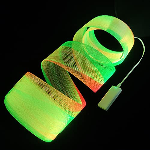 Kits de luces LED de malla de fibra óptica para techo y árboles de Navidad, red de fibra óptica luminosa, lámpara de luz nocturna para decoración de habitación del hogar (6 metros)
