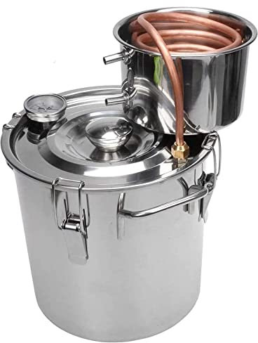 ANZAGA Kit per Birra Fatta in casa con Tubo di Rame in Acciaio Inossidabile per Olio Essenziale Fai-da-Te,12l/3gal