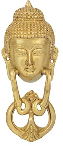 IBLAY Messing Buddha Türklopfer Klopfer Tor Klopfer Türzubehör (Door_Knocker_Buddha)