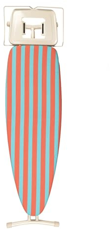 Tabla de Planchar StandarPlusVIP | Área Planchado 125x40cm | Patas Antideslizantes | Fuerte y Estable | Protector Suelo | Soporte Plancha y Centro Planchado | Funda 100% algodón | Altura hasta 95cm