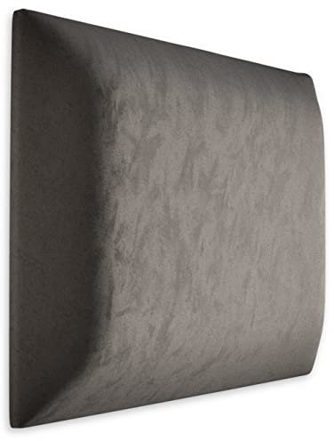 Muralo Cojín de pared de terciopelo de tela, Decoración Panel Tapizado para Dormitorio, Salón, Cama, Cabecero de Cama, Moderno de Lujo Acolchado (50 cm x 50 cm, Gris)