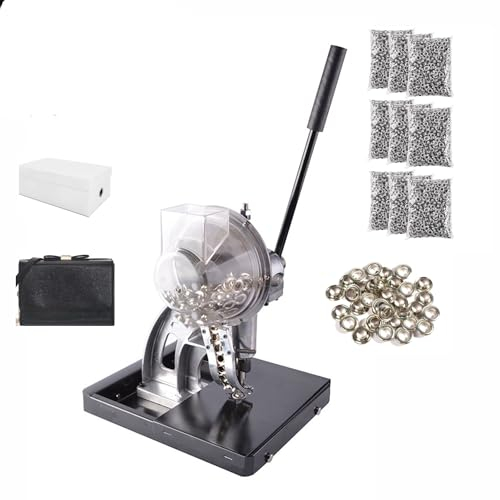 BDJSN Halbautomatische Handpress-Ösenmaschine, 6/10/12 Mm Ösen-Stanz- Und Setzmaschine, Automatische Ösen-Pressmaschine, Ösenwerkzeug, Für Leder, Stoff, Gürtel, Kleidung, Schuhe, Handtaschen-Ösen