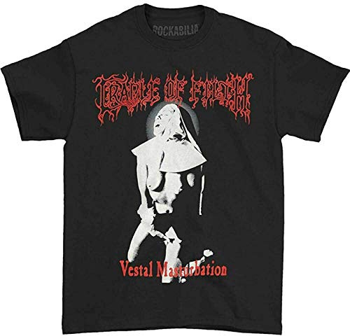 TaboSi Cradle of Filth Vestal Men's Cotton T-Shirt Black Shirt Top Tee 3XL