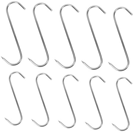 IMIKEYA 10pièces Acier Inoxydable Pour Viande Et Saucisses s Pour Boucherie Séchage Et Fumage Parfait Pour Accrocher Poulet Agneau Et Plus