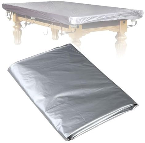 BOBVB Thickened Pool Table Cover, Pool Table Dust Cover, Billiard Pool Table Cover Hard Top, PVC Waterproof Dustproof Moisture and Sun Protection Snooker Table Cover for 7/8/9/10/12ft Pool Table 12FT