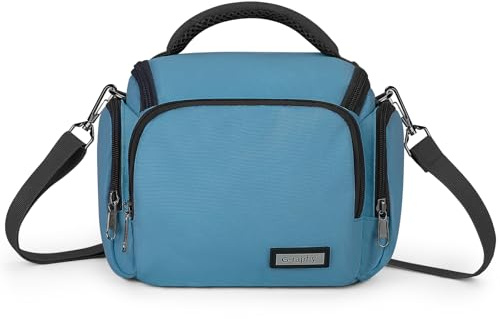 G-raphy Camera Bag Case Compact Lightweight Shoulder Crossbody Sling Photography Bags for Nikon Canon Sony DSLR SLR Mirrorless with Removal Straps(Teal)