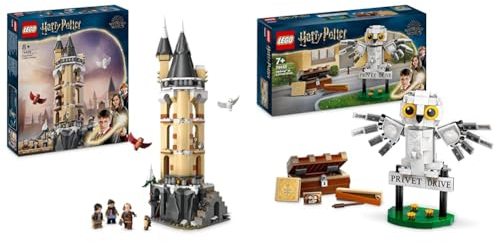 LEGO Harry Potter Hogwarts Castle Owlery, Building Toy for 8 Plus Year Old Kids, Girls & Boys & Harry Potter Hedwig at 4 Privet Drive, Buildable Toy for 7 Plus Year Old Kids, Girls & Boy
