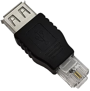 tuwiwol Bekväm USB 0 USB hona till RJ11-adapter för anslutningar ABS USB 2.0 USB- hona till RJ11 RJ11 TO USB-kontakter