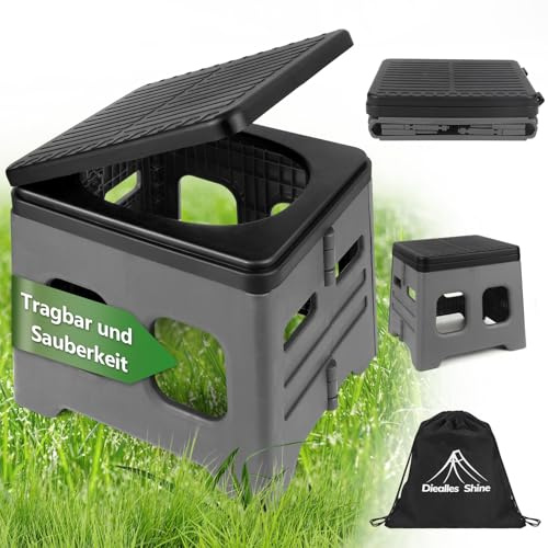 Diealles Shine campingtoalett vikbar, bärbar mobil toalett för nödsituationer, toalett för trädgård, utomhusbruk, camping