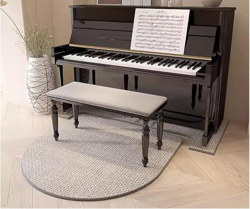 SUWOOPH Non-Slip Soundproof Rug for Upright Piano, Carpet Protector Acoustic Pads, 8mm Thick Soundproofing Blanket, Sound-Absorbing Mat(Grey,70x160cm)