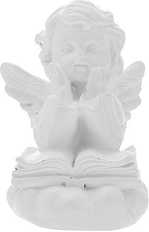 PHENOFICE Figura Angelica Blanca Decorativa Estatua De Ángel Resina Adornos Angelicos